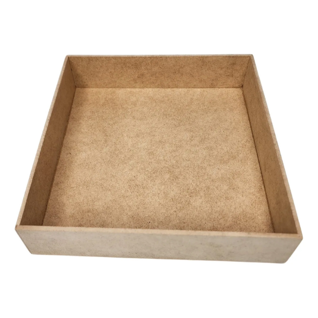 Bandeja organizador 10 unidades medida 20x20x5 mdf cru café da manhã presente natal decoração