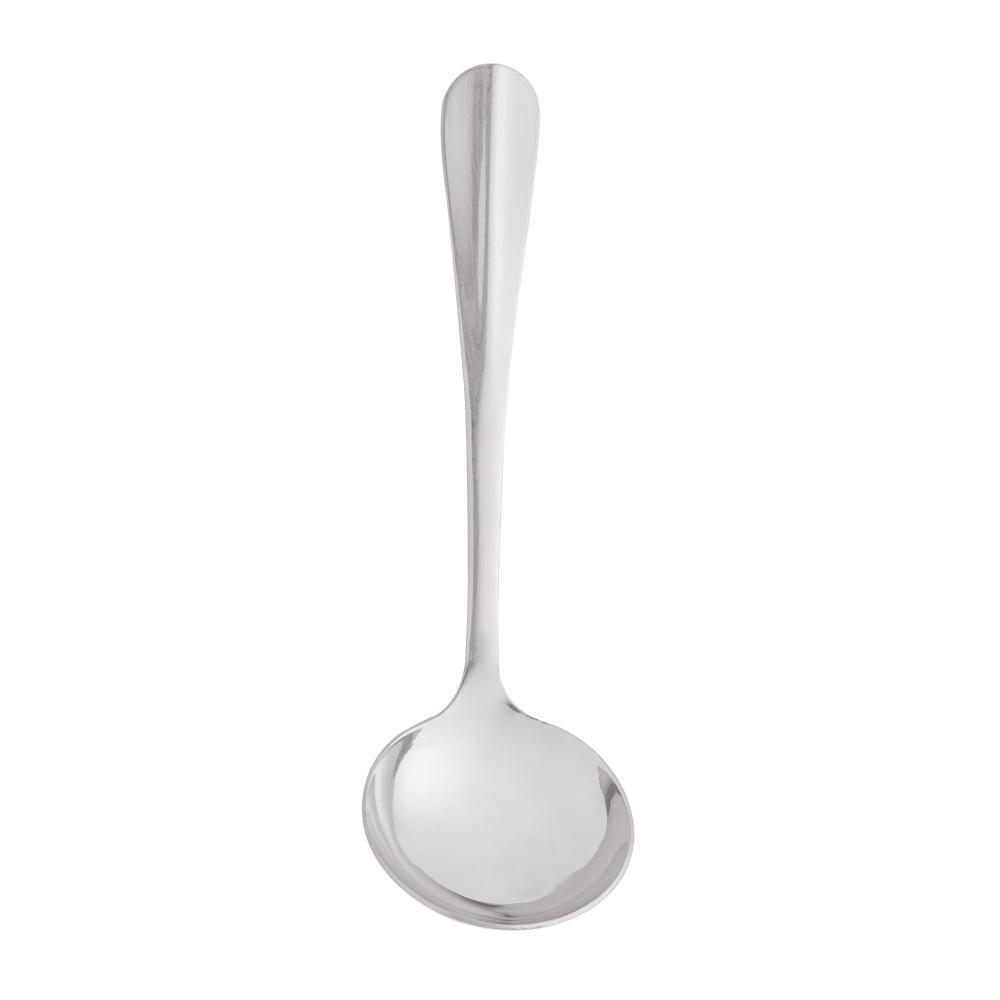 Concha para Molho Lyor Positano Aço Inox 17cm Utensílio Cozinha Servir Sopa Caldo Cozinhar Casa Elegante Sofisticado Top