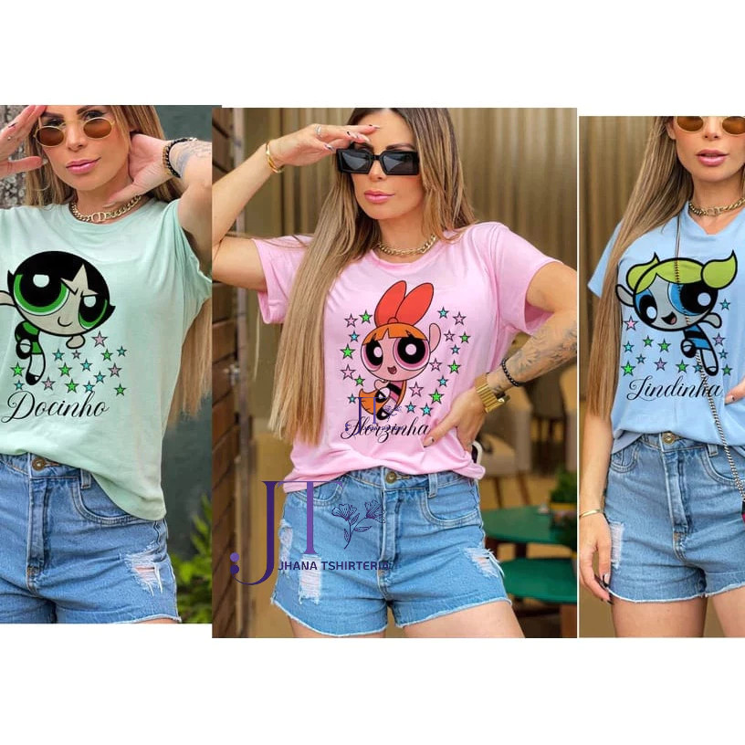 BLUSA Tshirt, blusa feminina,CAMISETA UNISSEX meninas super poderosas, lindinha, docinho, florzinha