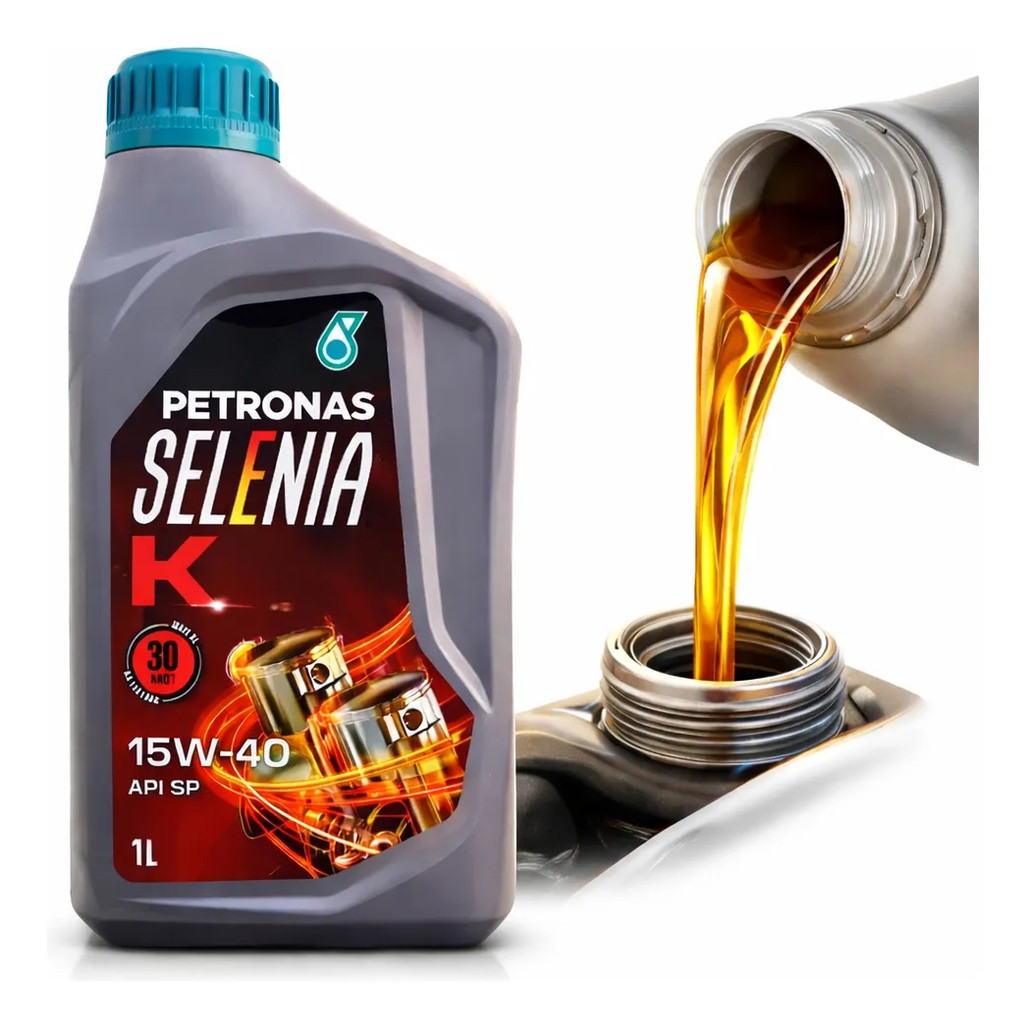 Óleo Motor Petronas Selenia K 15w40 Api SP Semi-sintético - 1 Litro Embalagem com Avaria | Produto Novo e Perfeito