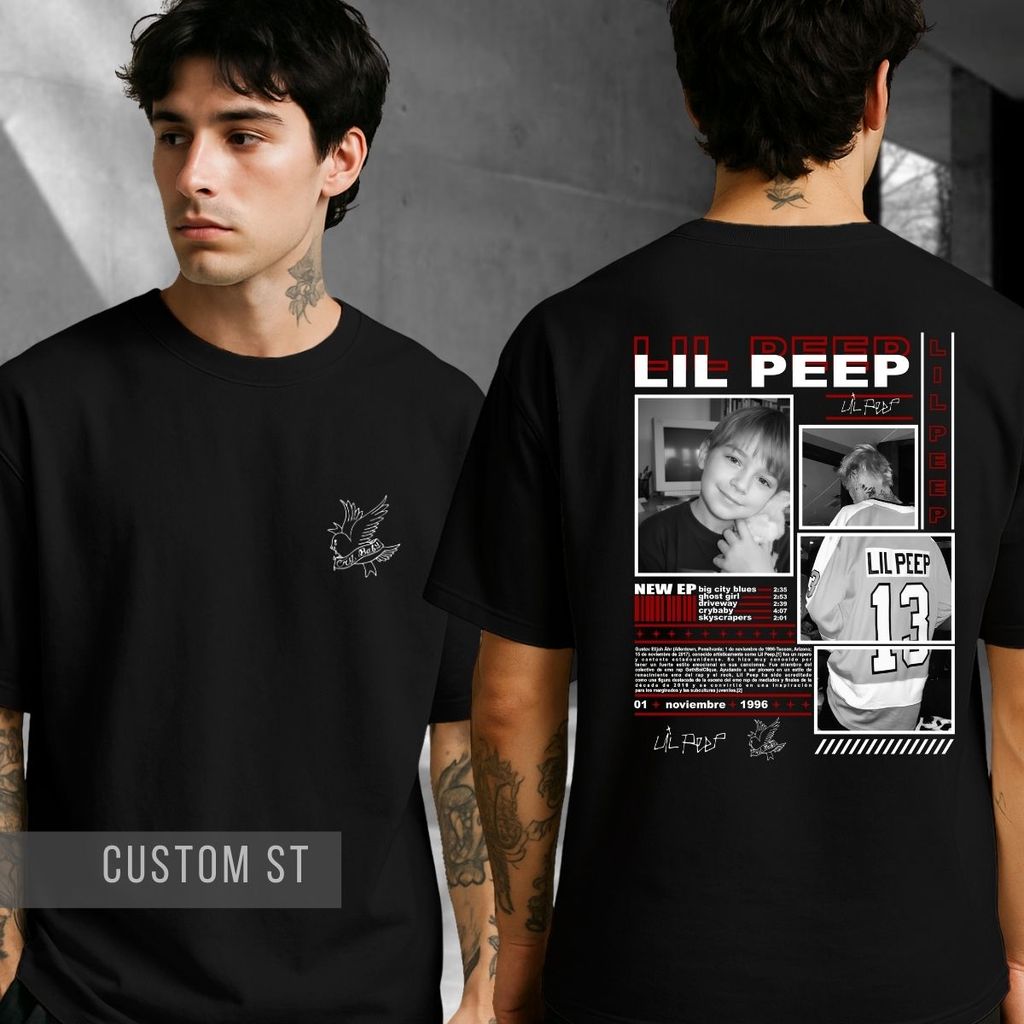 Camiseta Lil Crybaby Peep Emo Rap Gothboiclique Ghost Girl Skyscrapers 1996 Hellboy Sad Boy Vintage Bootleg Urban Styles