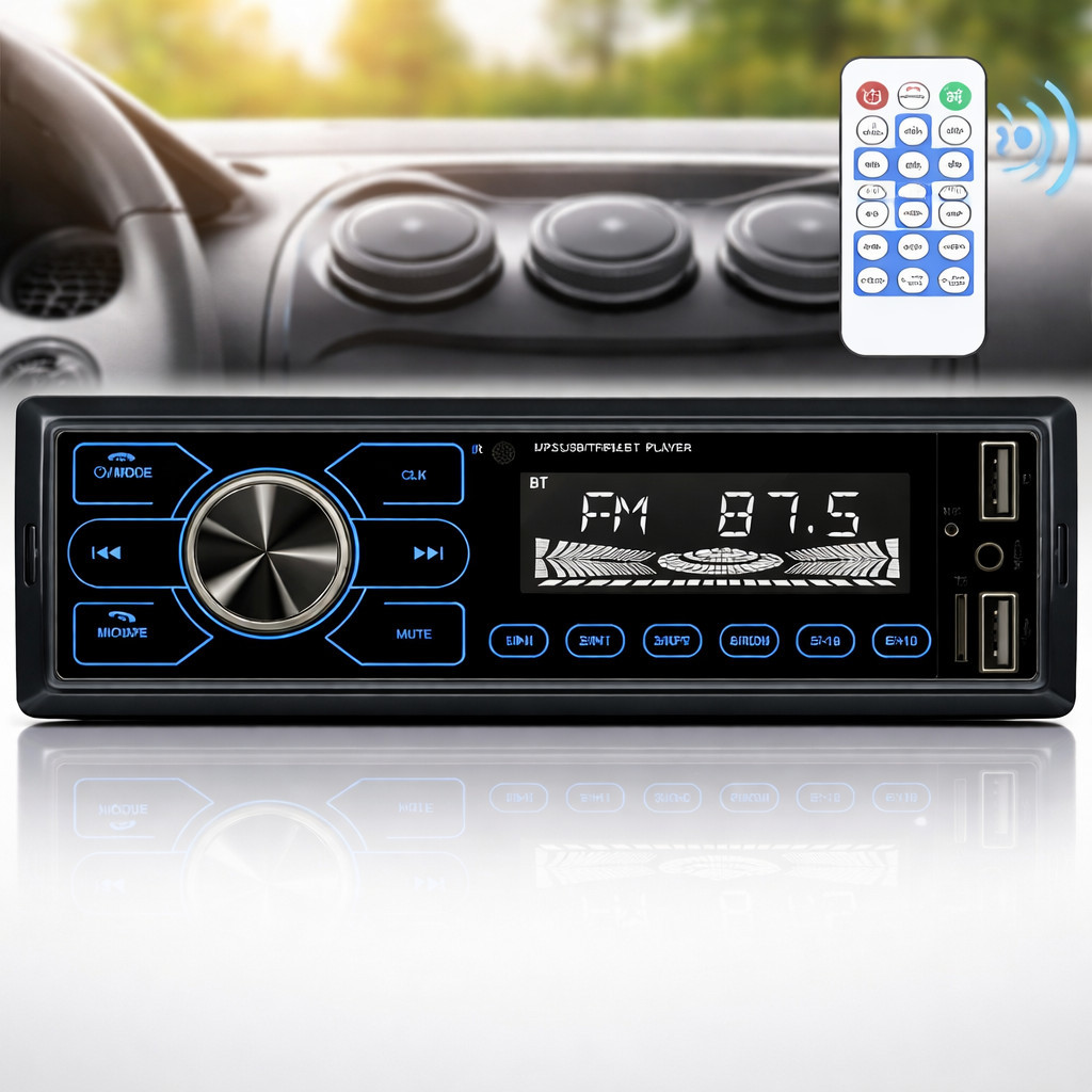 Som Automotivo 1 DIN Bluetooth Wireless V5.0 50W x4 Rádio FM LED VPL-1510