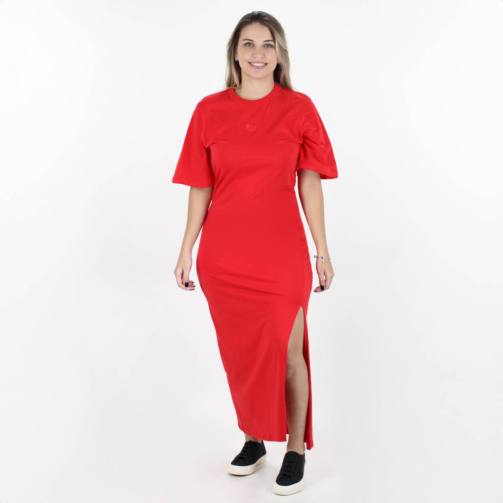 Vestido Colcci T-Shirt Manga Curta Logo Minimalista Vermelho - Feminino