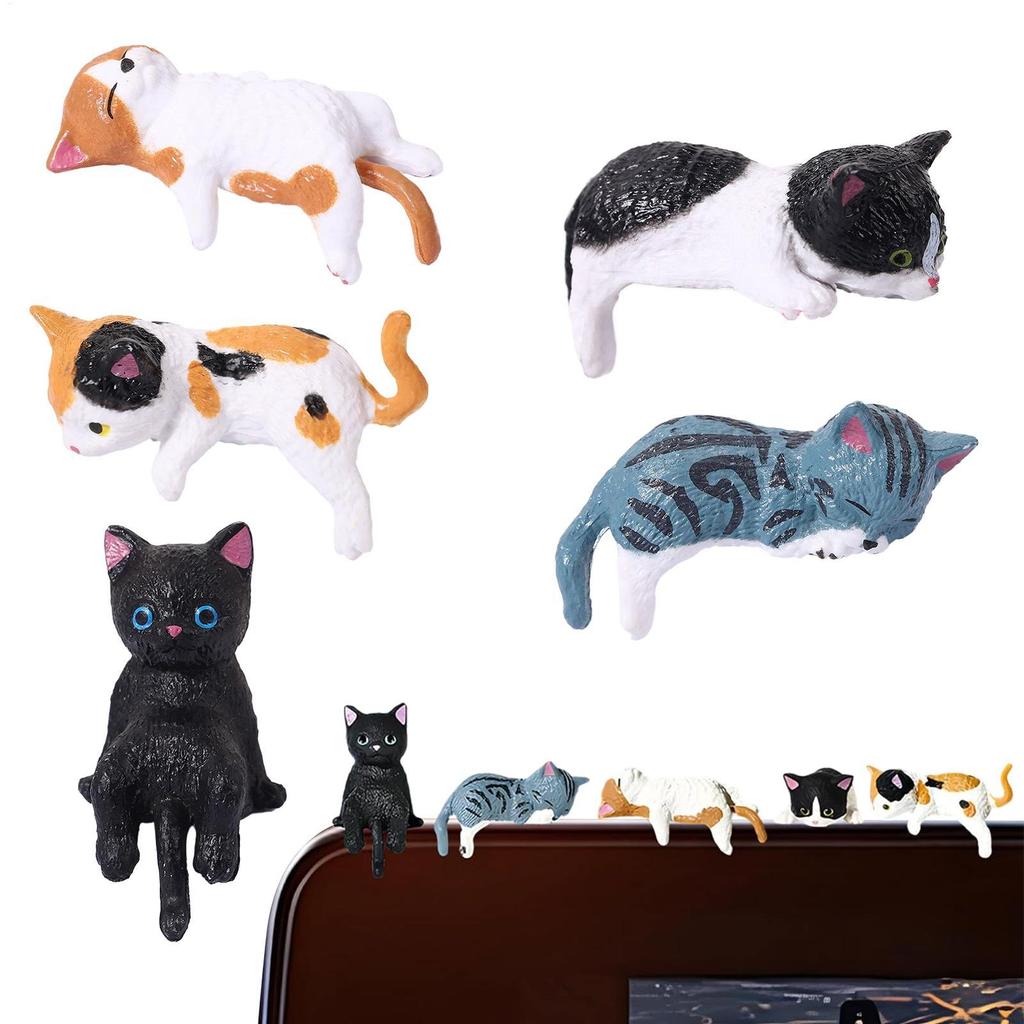 Mini Estatuetas De Mesa De Gato , 5 Peças , Bonito Desenho Animado , Companheiros Resina De Decoração De Casa , cupionbr em Oferta na Shopee