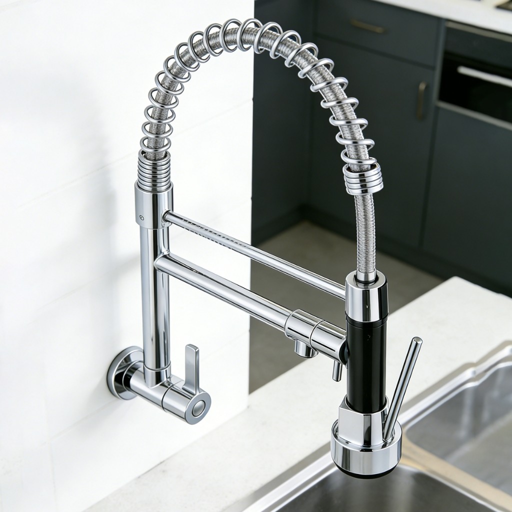 Torneira De Cozinha Gourmet Com Extensor De Mesa Removível/Pulverizador De Parede