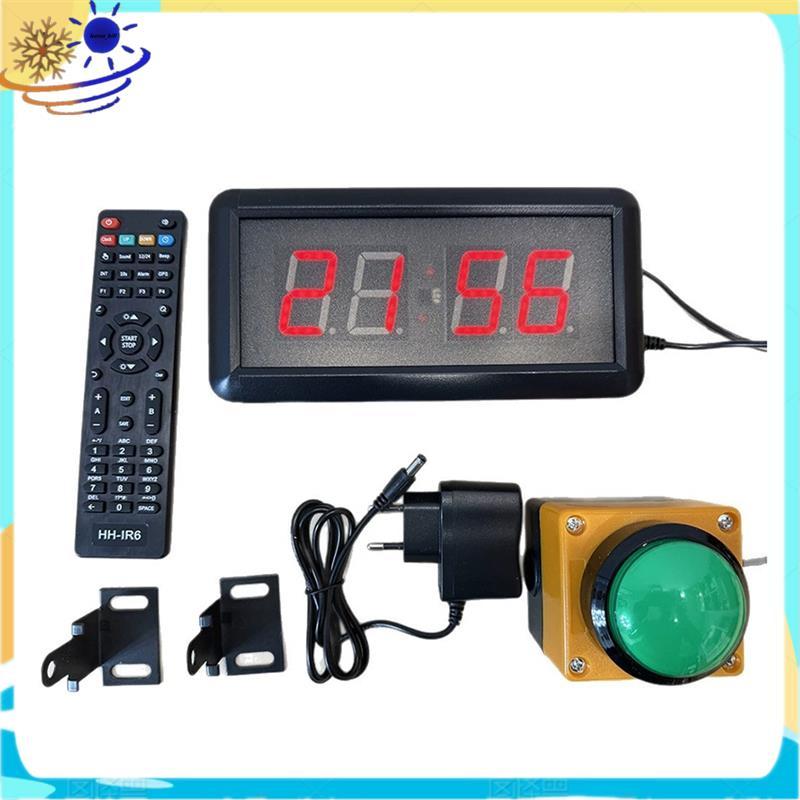 Plugue Da Ue LED Contagem Regressiva Cronômetro Relógio De Parede Digital Com Botão Controle Remoto , Reinicialização Ao