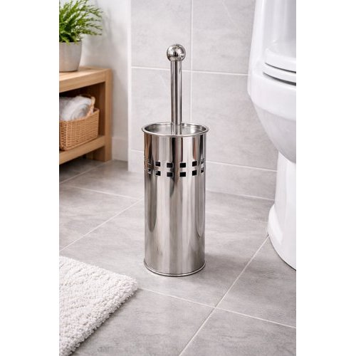 Kit Escova Sanitaria Inox Com Suporte Duravel Design Moderno Facil Limpesa