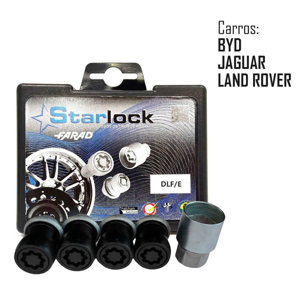 Trava Antifurto de Rodas Farad Starlock Black - BYD, Jaguar e Land Rover