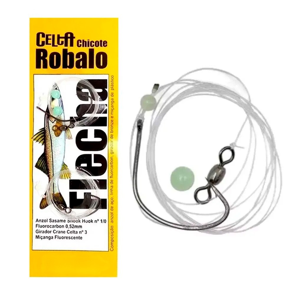Chicote Robalo Flexa Anzol Nº 1/0 Flour 0.52mm - Celta