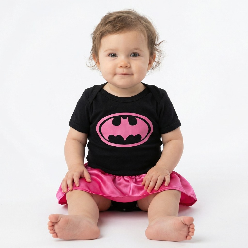 Body Bebê Menina Batgirl Temático Conjunto Infantil Mesversario Envio Rápido Barato Promoção
