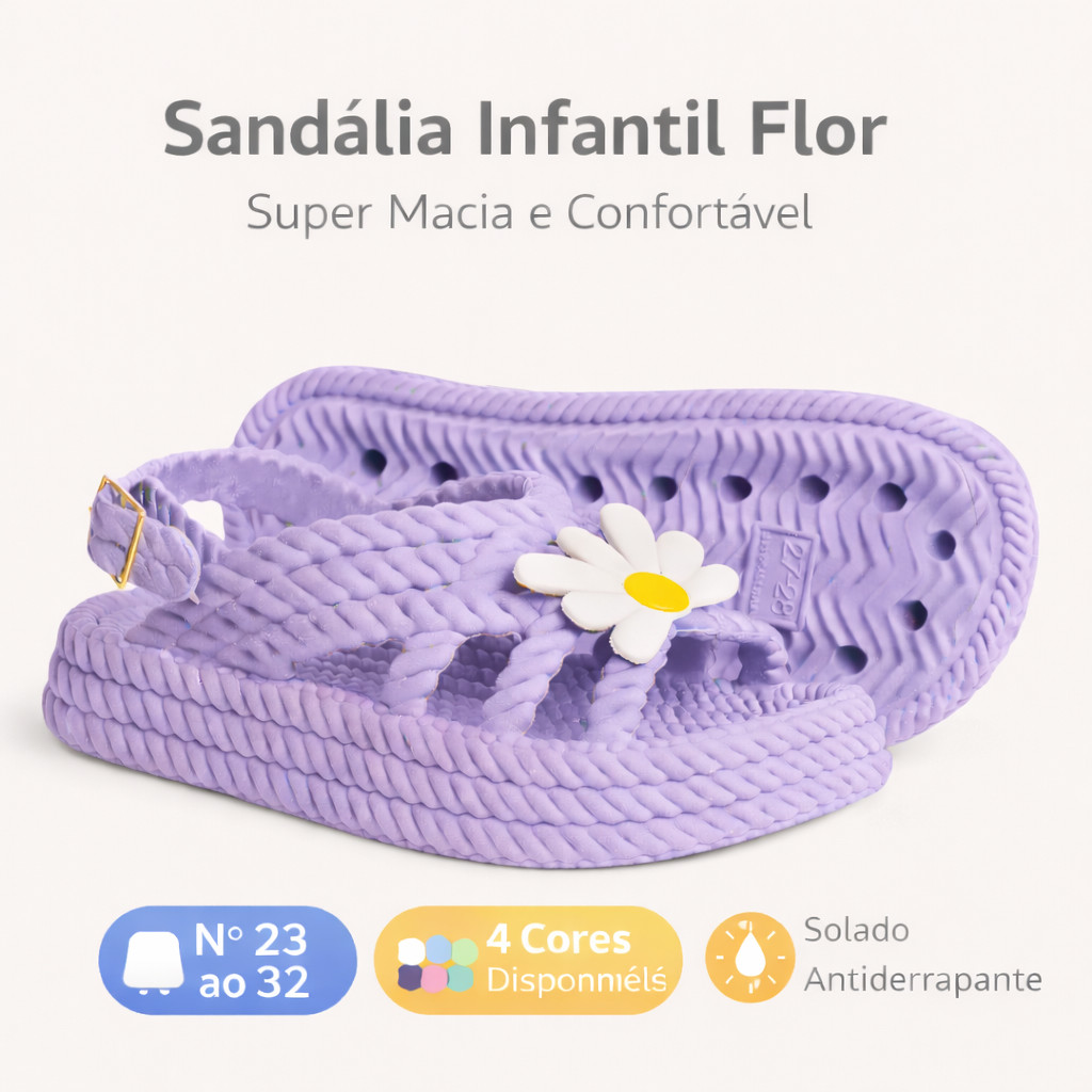 Sandália Infantil Menina Delicada e Elegante