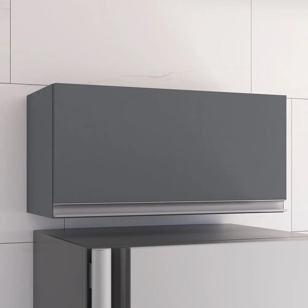 Armário Aéreo 60cm Porta Basculante Andréia Cinza - AJL Móveis