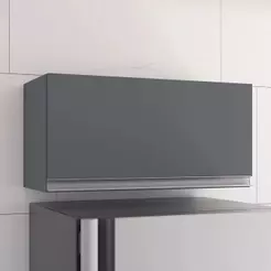 Armário Aéreo 60cm Porta Basculante Andréia Cinza - AJL Móveis