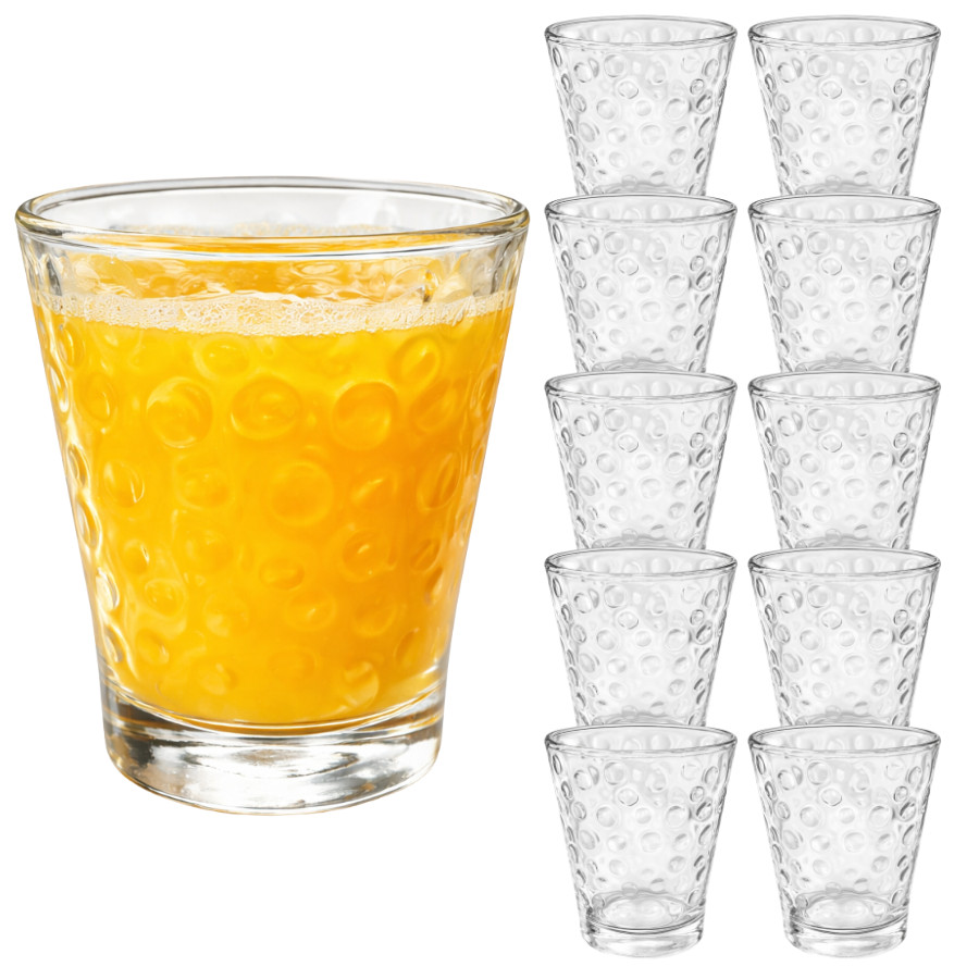 Kit 10 Copo Caipirinha Baixo Drinks Whisky Vidro Caldereta 350ml