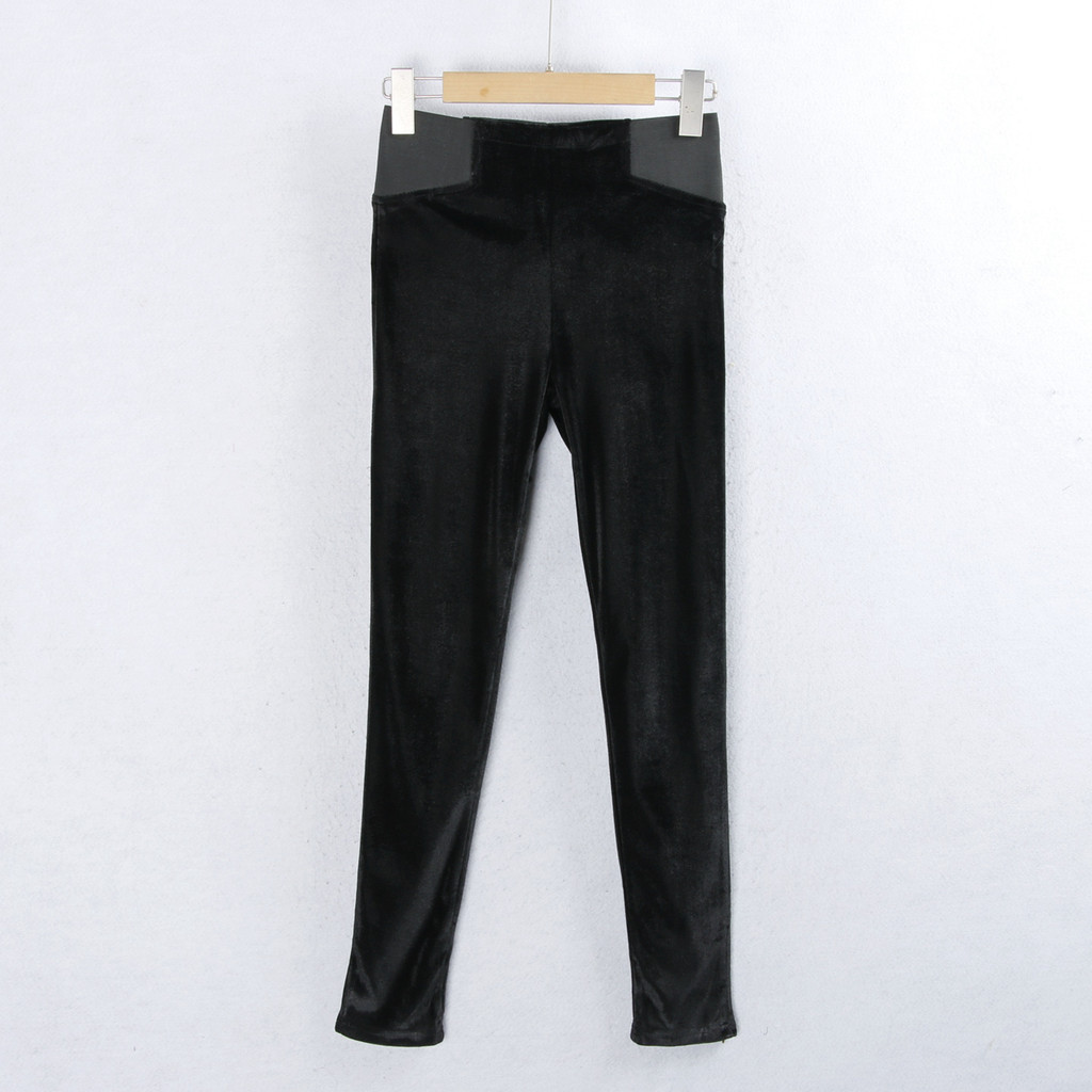 1547 ouro veludo calças magras outono elástico cintura alta mais magro olhar magro-ajuste elástico magro Leggings femini