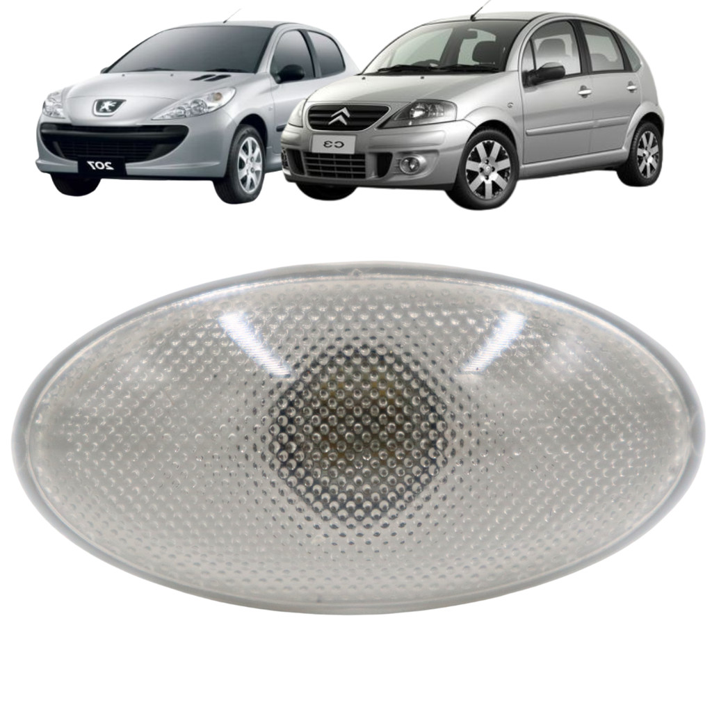 Lanterna Pisca C/Soquete Cristal Citroen C3 2003 Até 2011 Peugeot 206 1999 Até 2012