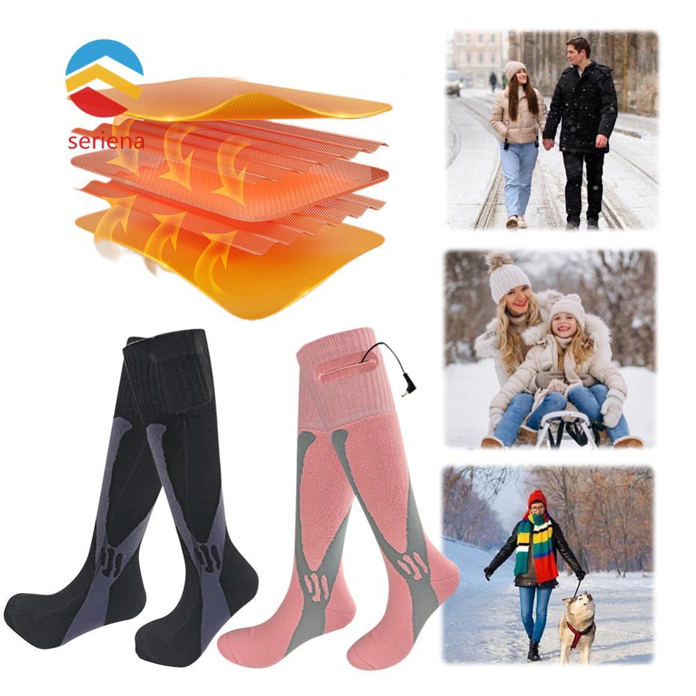 Meias Aquecidas Elétricas De Aquecimento Elétrico Rápido Bateria Respirável Esporte Ao Ar Livre Para Esqui