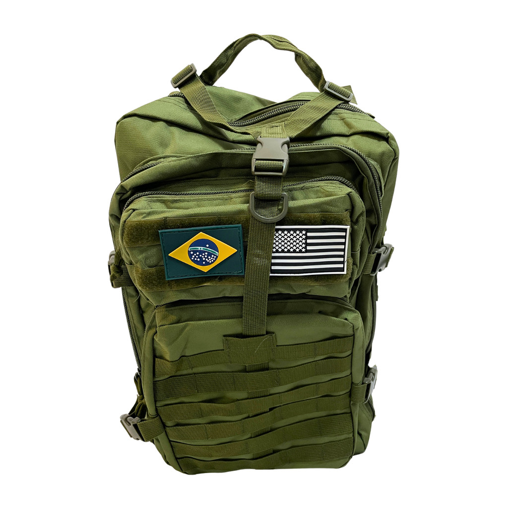 MOCHILA MONTANHISMO CAMPING TRILHA VERDE 50X32X30CM