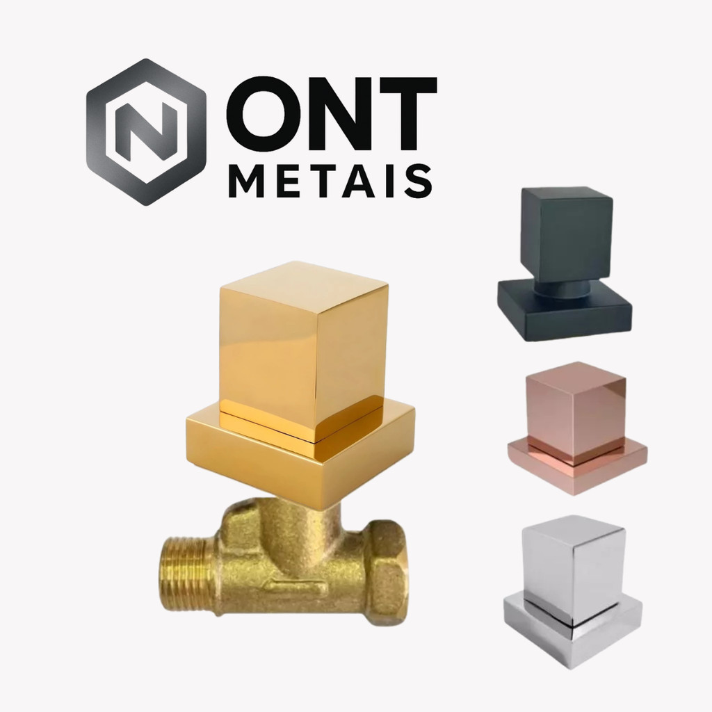 Registro De Chuveiro Completo 3/4 Para Chuveiro Em Metal Compatível com Cano de 25mm