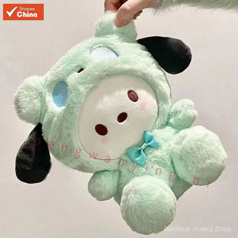 Boneco de Pelúcia Sanrio de 25cm, Cinnamoroll, Kuromi, Pochacco, Urso, Brinquedo de Cosplay, Almofada de Tecido Macio pa