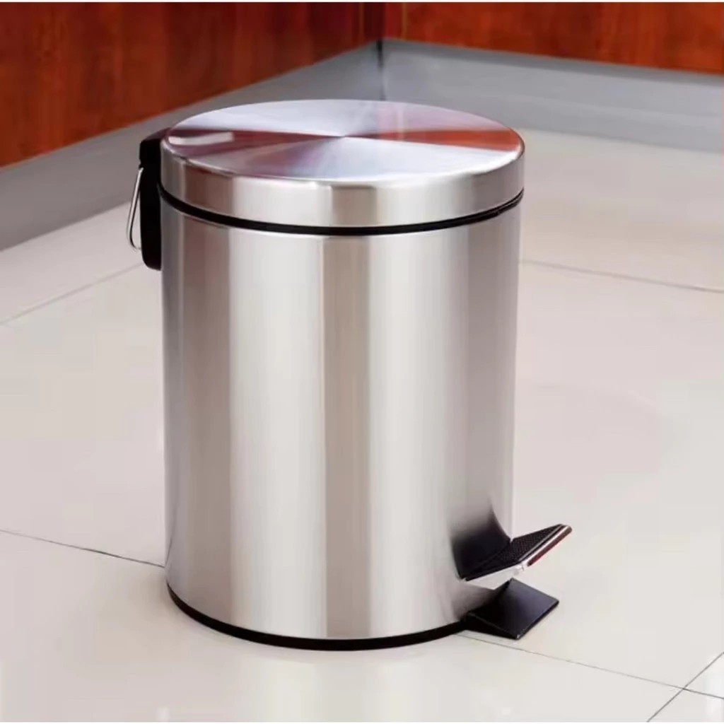 Cesto de Lixo Pedal Lixeira Inox 5 L / 3 L Cozinha Banheiro Removível Alça Achadinhos Achadinhos