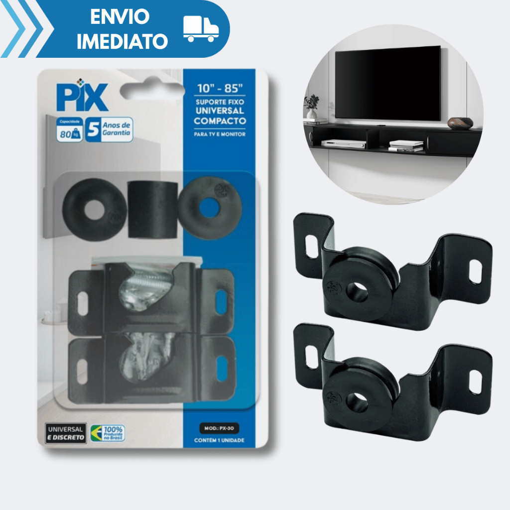Suporte Universal Fixo Para Smart TV LED LCD - Parede Painel. Polegadas 10 24 32 40 50 55 60 75 80 85