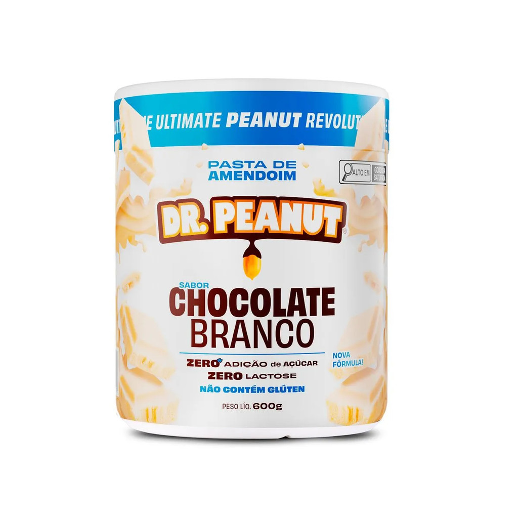 Pasta De Amendoim Sabor Chocolate Branco 600g Dr.Peanut