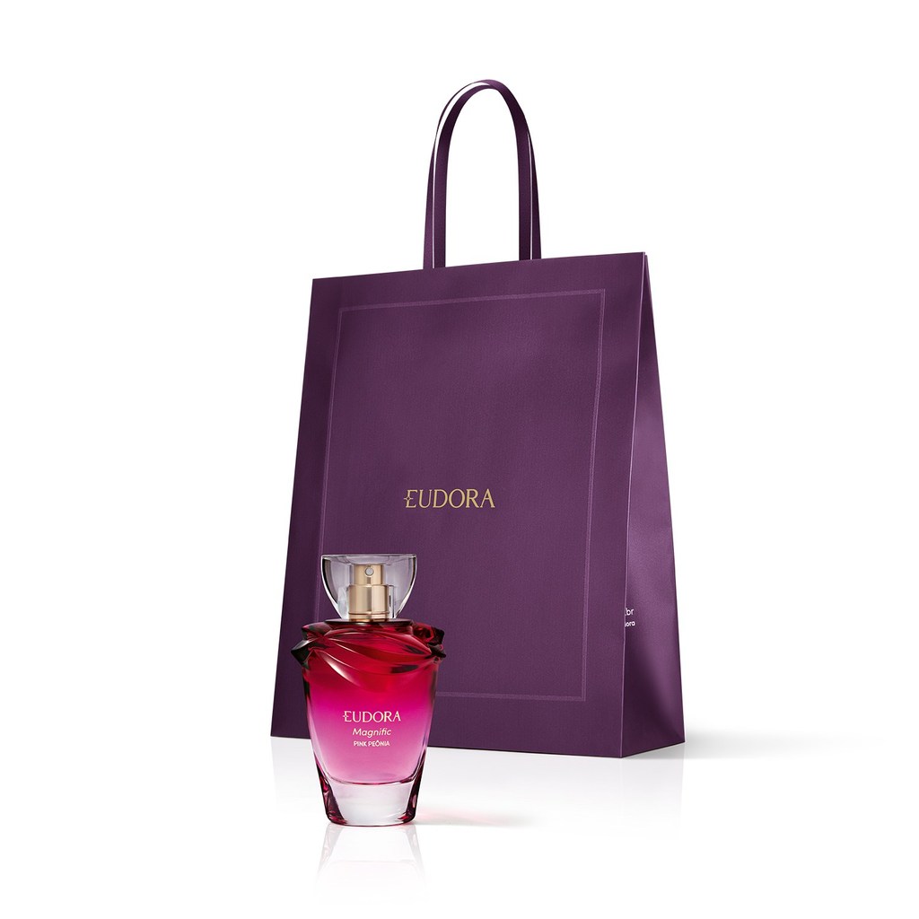 Combo Presente Magnific Pink Peônia: Desodorante Colônia 75ml + Sacola em Oferta na Shopee