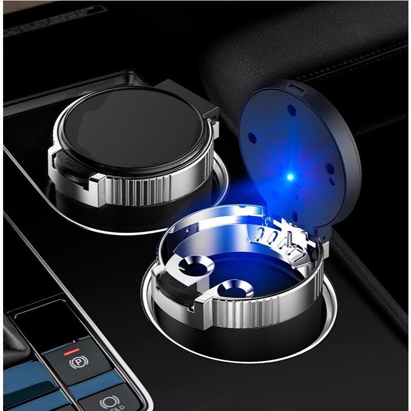 Caixa Organizadora Veicular Com LED Tampa Anti Odor Porta Objetos Carro Porta Moedas Design Compacto Universal