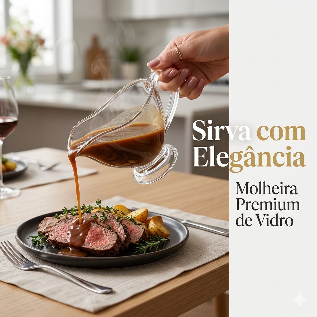 Molheira de Vidro 240 ml Sem Tampa – Ideal para Molhos, Azeite e Caldas