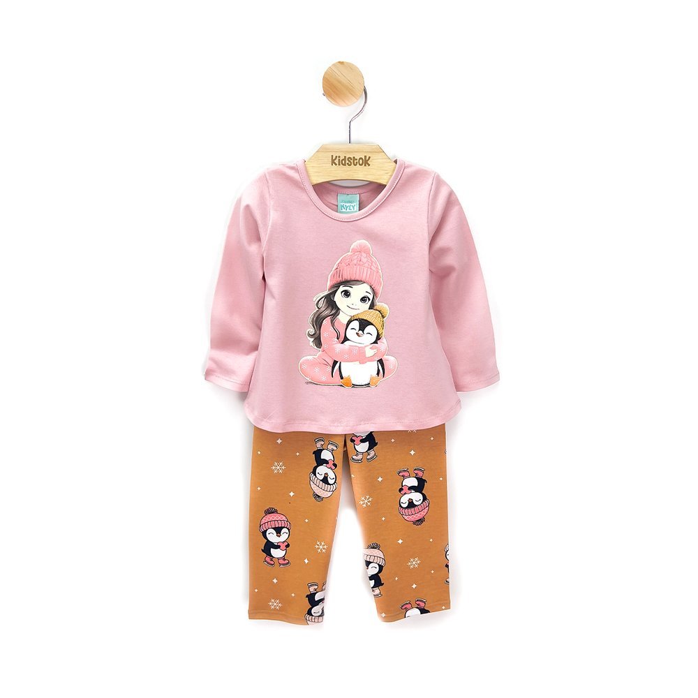 Pijama Menina Blusa e Calça Pinguim Brilha no Escuro - Kyly em Oferta na Shopee