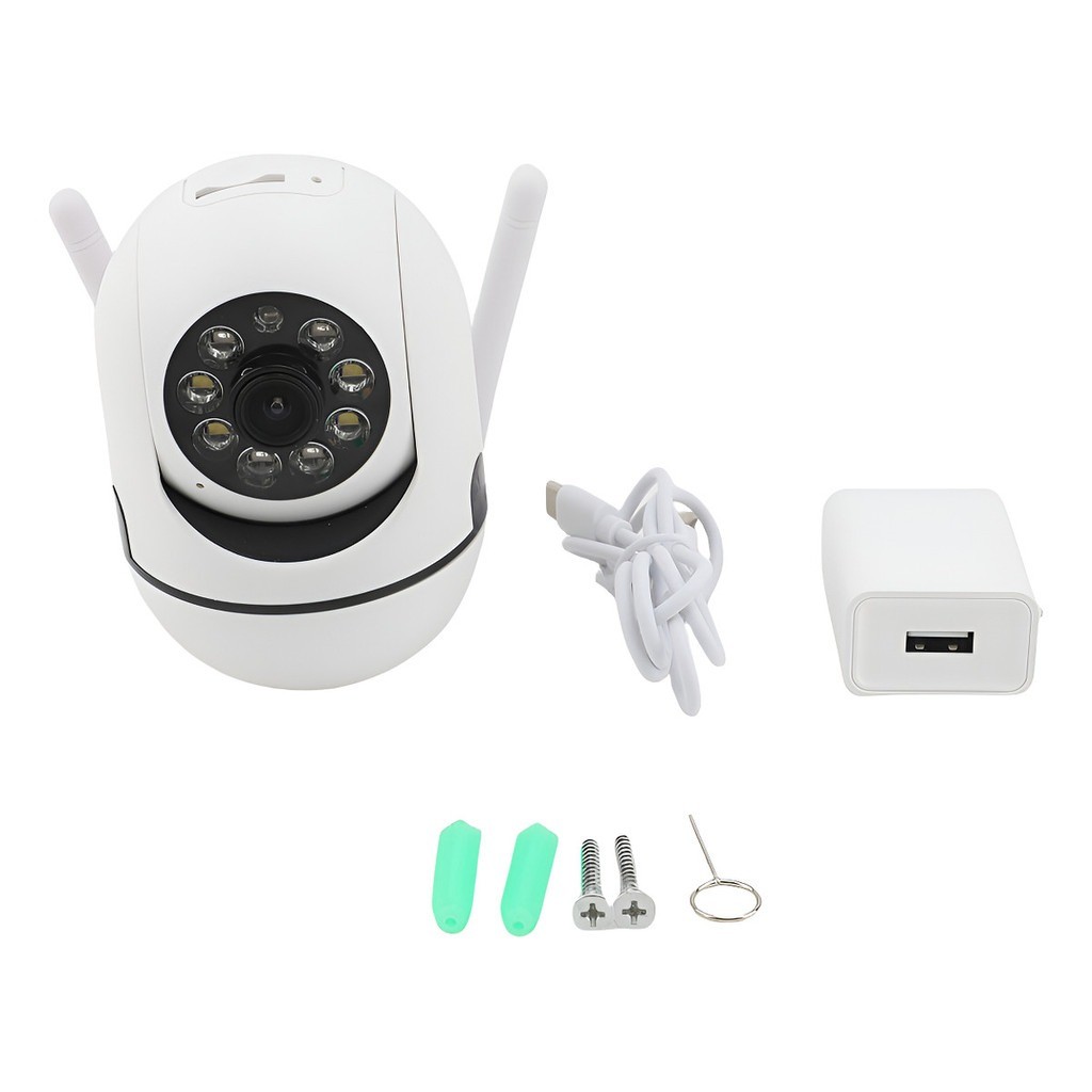 Câmera WiFi 1080P HD V380 Visão Noturna Monitoramento App Detecção Movimento Segurança