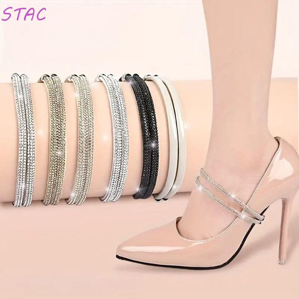 Correias De Fixação Elásticas STAC , Evitam Cair Tiras Antiderrapantes Cadarços De Salto Alto , Femininos Casuais