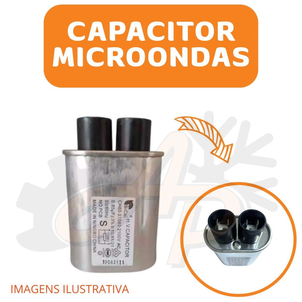 Capacitor de Microondas 90uf + Diodo + Fusível de alta - Reparo de microondas