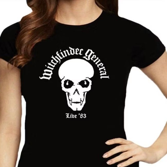 Witchfinder General (versao2) Baby look camiseta Feminina Algodão T-shirt