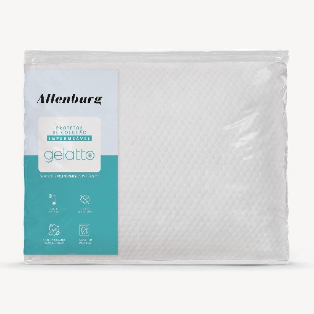 Protetor de Colchão Impermeável Antialérgico com Elástico Capa Lavável Gelatto Solteiro Altenburg