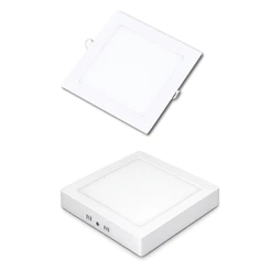 kit 3 un Painel led 18w Plafon Quadrado luminaria Embutir/Sobrepor