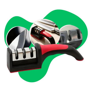 Afiador de Facas Vermelho: Só R$ 9,70! 🔪