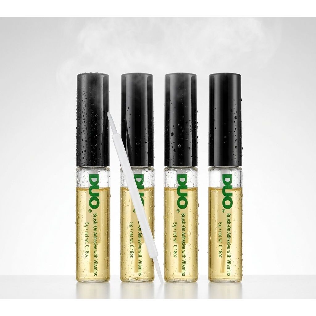 Cola de Cílios Postiços Duo Pincel Aplicador Transparente 5g com Vitaminas