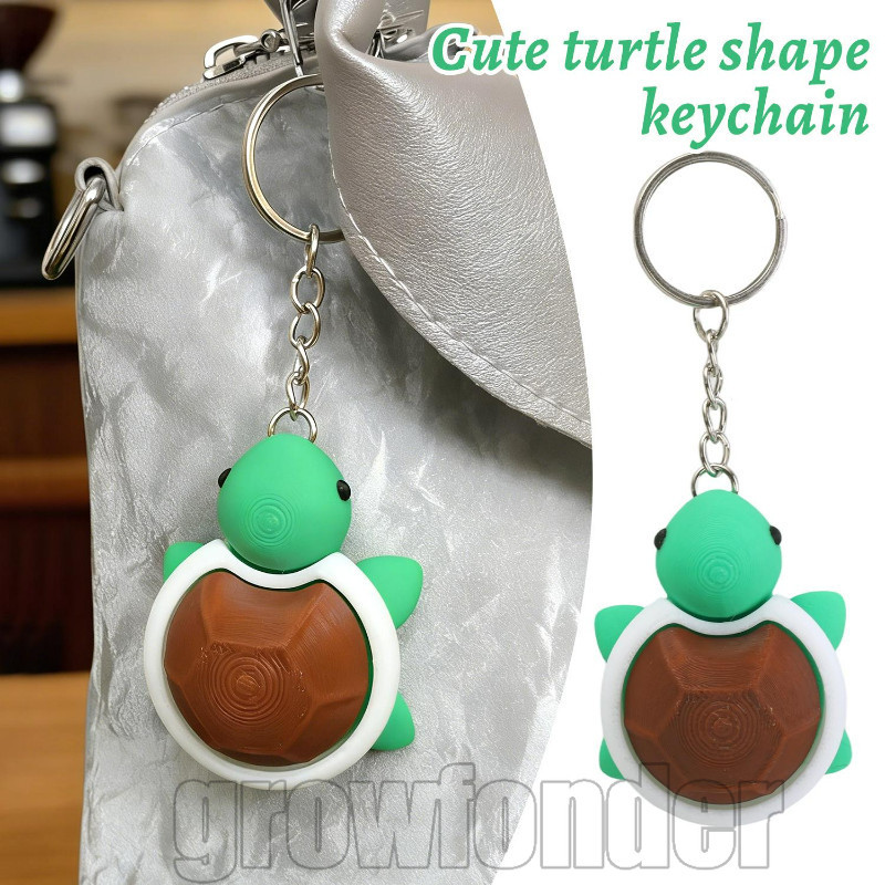 5-1Pcs Mini Chaveiro De Tartaruga 3D-Desenho Animado Kawaii Giroscópio Na Ponta Do Dedo-Decoração De Presente De Brinque