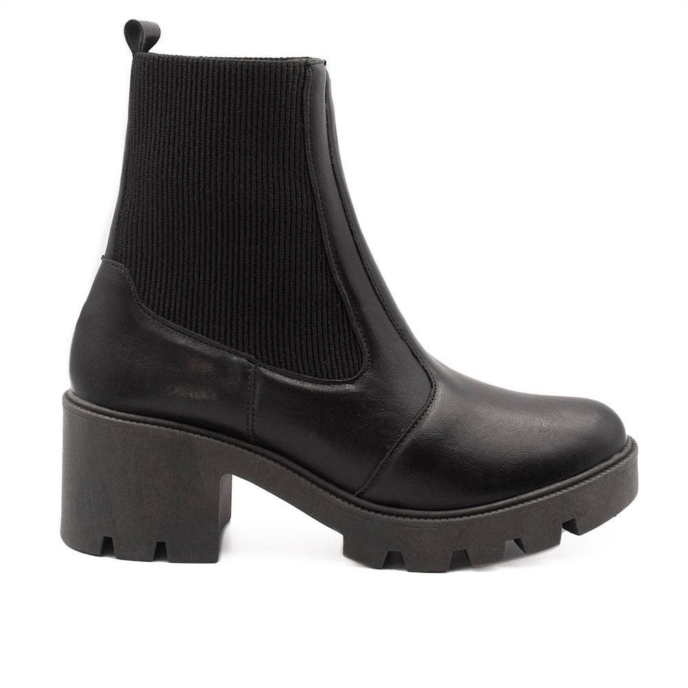 Bota Zatta Coturno Cano Médio Elástico Ariel Preta