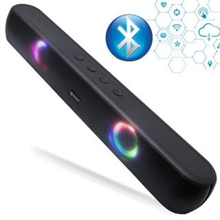 Caixa De Som Soundbar Bluetooth Subwoofer LED RGB Type-C P2 Cartão SD USB em Oferta na Shopee