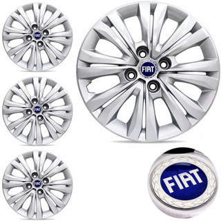 Jogo Calota Aro 14 Palio Uno Strada Fiorino C/ Emblema Resinado Azul em Oferta na Shopee