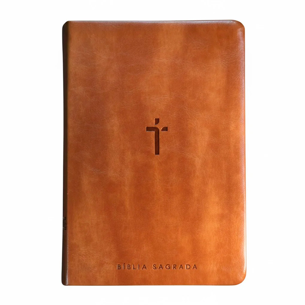 Bíblia Sagrada | NAA | Letra Gigante | Marrom Com Índice em Oferta na Shopee