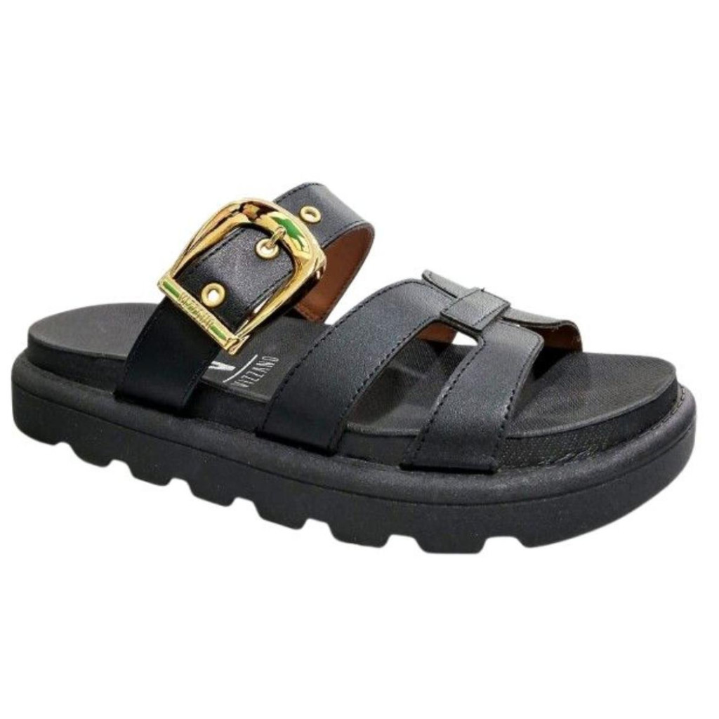 Sandália Birken Vizzano Original Papete Flatform Tratorada Conforto Macia Antiderrapante Moderna