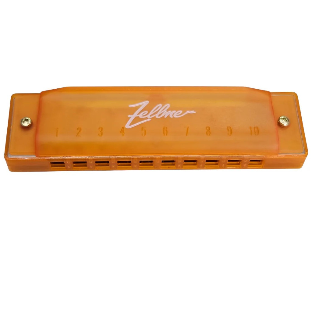 Gaita Zellmer Harmonica 20 Vozes Dó(c) Laranja