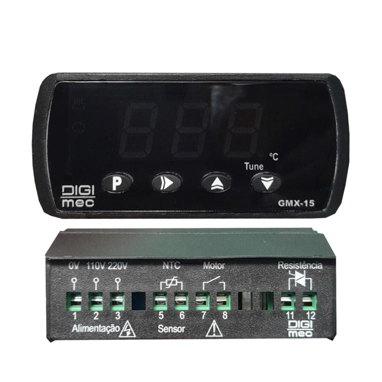 CONTROLADOR TEMP. CHOCADEIRA GMX 15 90-240VCA NTC NC DIGIMEC