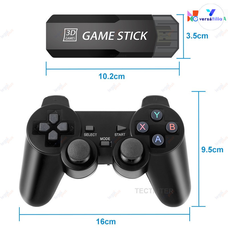 Videogame Stick 2-Console 4k GD10 64GB 37000 MIL Jogos 2 De Controle Prontos Para Entregar Retro PSP PS1 GBA