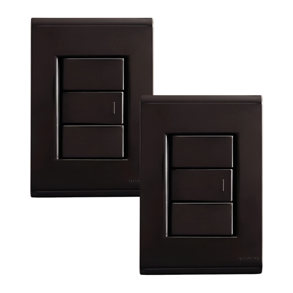 Kit 2 Interruptor Simples Liz Embutir 4x2 Preto Tramontina
