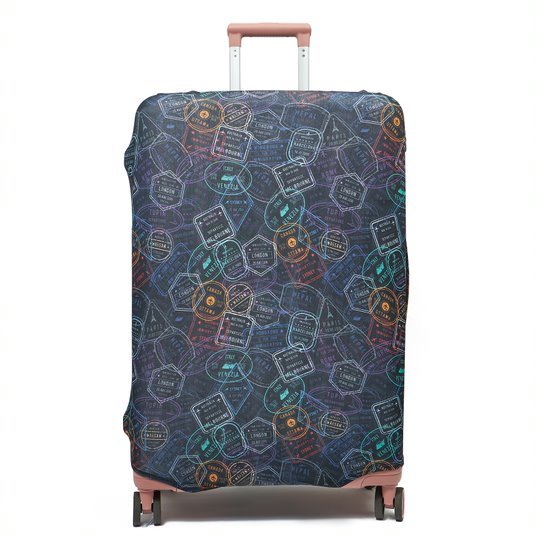Capa para Mala de Viagem Protetora Anti-Risco Carimbos